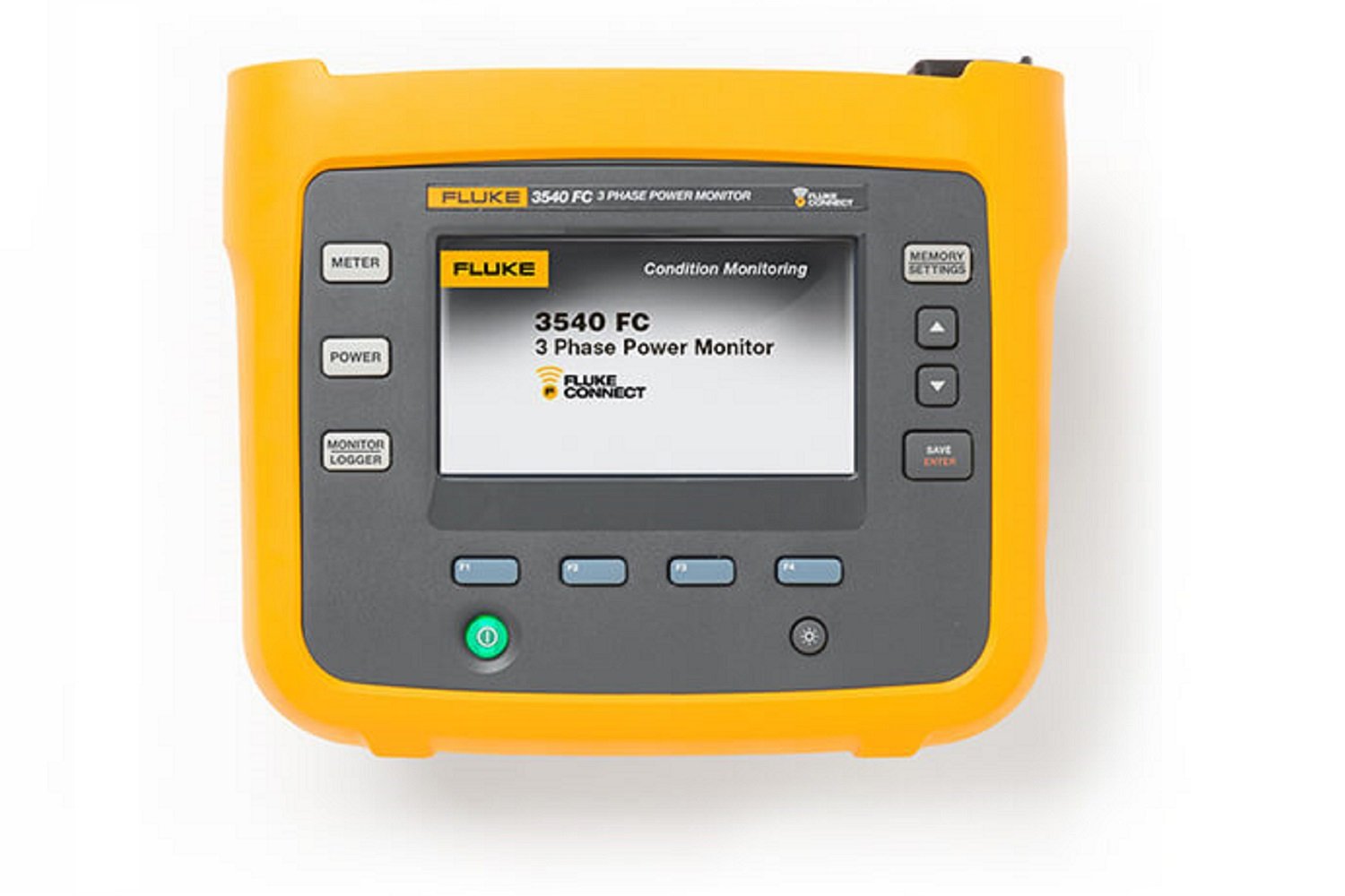 A clickable image of a Fluke 3540 FC Three-Phase Power Monitor. Leads to the product page.