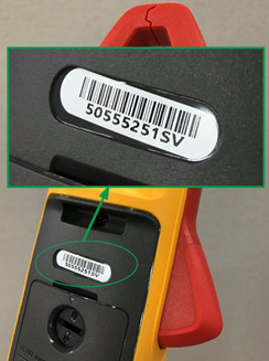 Product serial numbers appear on back of product