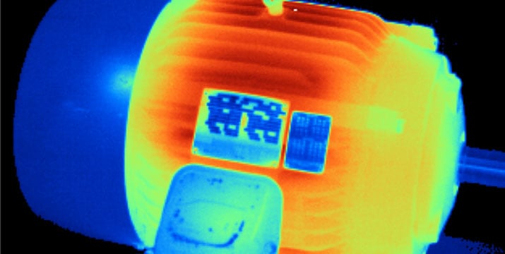 Thermal scan of a motor Thermal scan of a motor