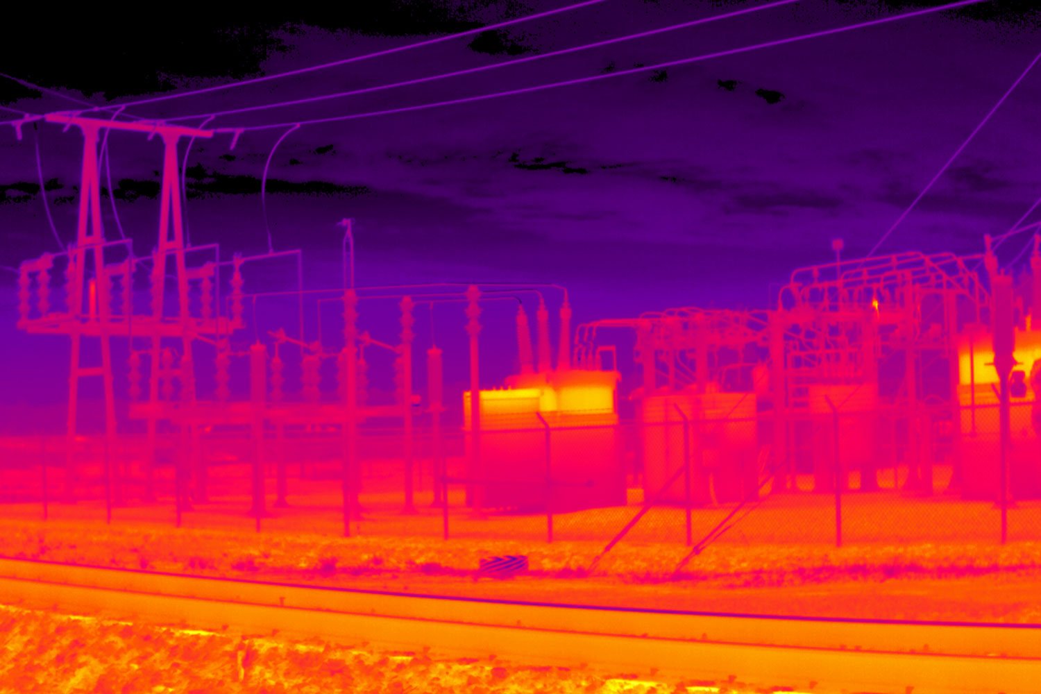 Utility substation thermal image