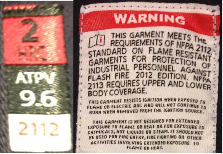 Garment is mislabeled. It is not arc-rated
