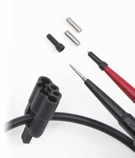 The Fluke Two-pole Voltage and Continuity Tester is built with adaptable probe tips with a storage accessory