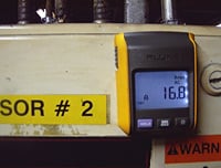 The Fluke 381 clamp meter's remote display