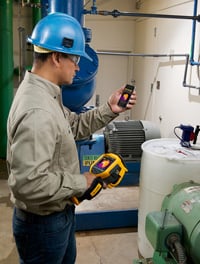 Checking mobile device data from Fluke Ti400 Infrared Camera using Fluke Connect®