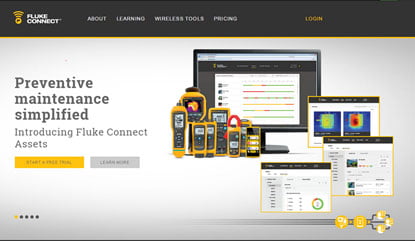 Screen capture of connect.fluke.us