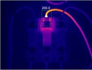 Accurate Temperature Displayed on a Focused Thermal Image of an Electrical Component