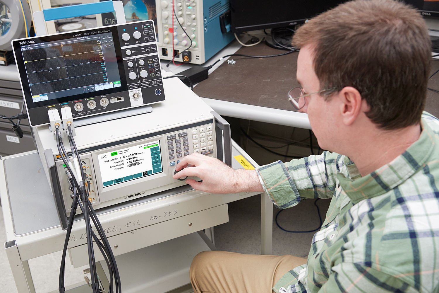 Écran de l’oscilloscope numérique