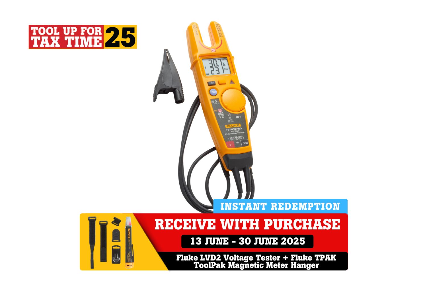 PROMO: TUTT2025 Redemption offer Fluke T6-1000 PRO Electrical Tester