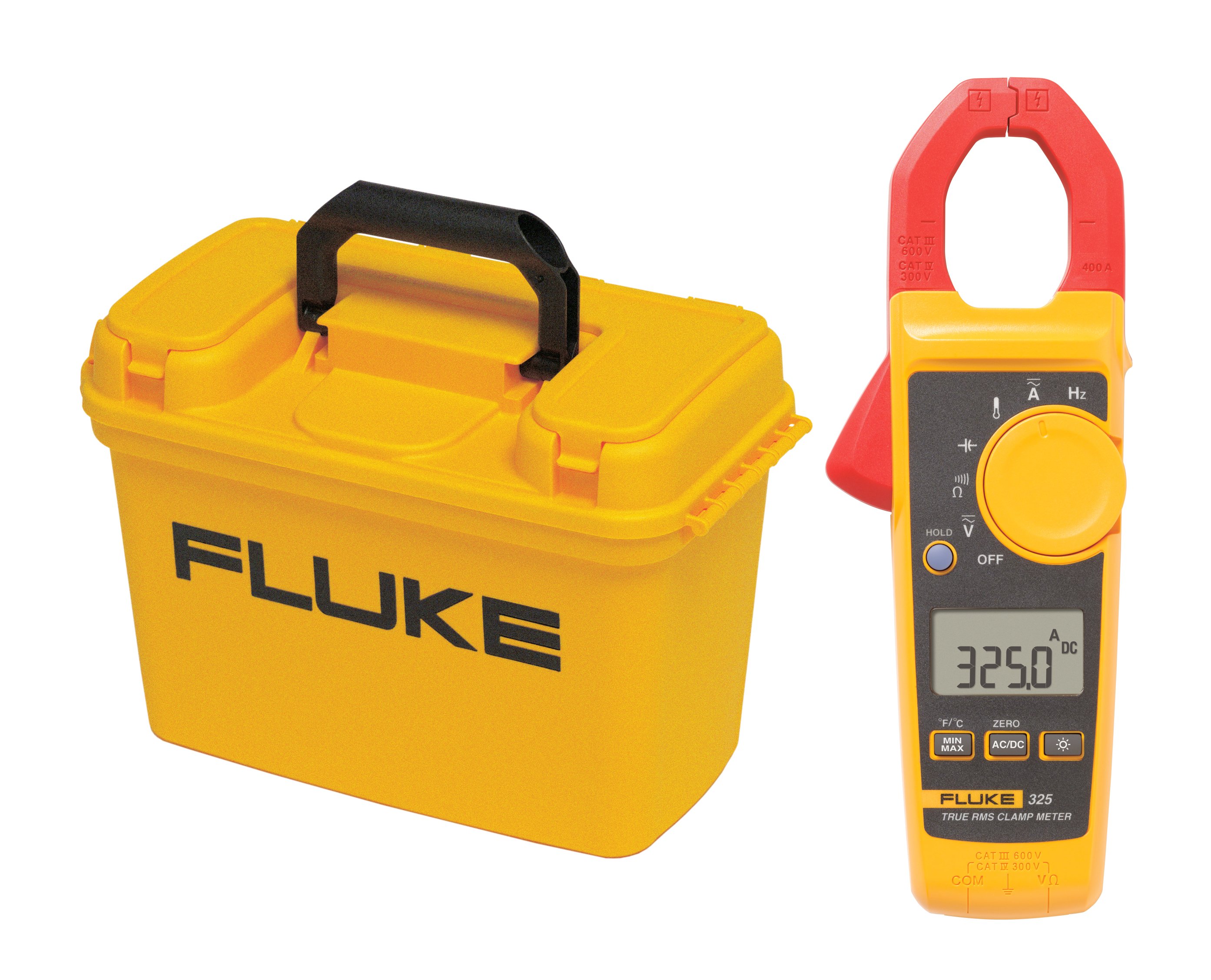 Fluke 325 True-RMS Clampmeter with a FREE C1600 heavy duty toolbox