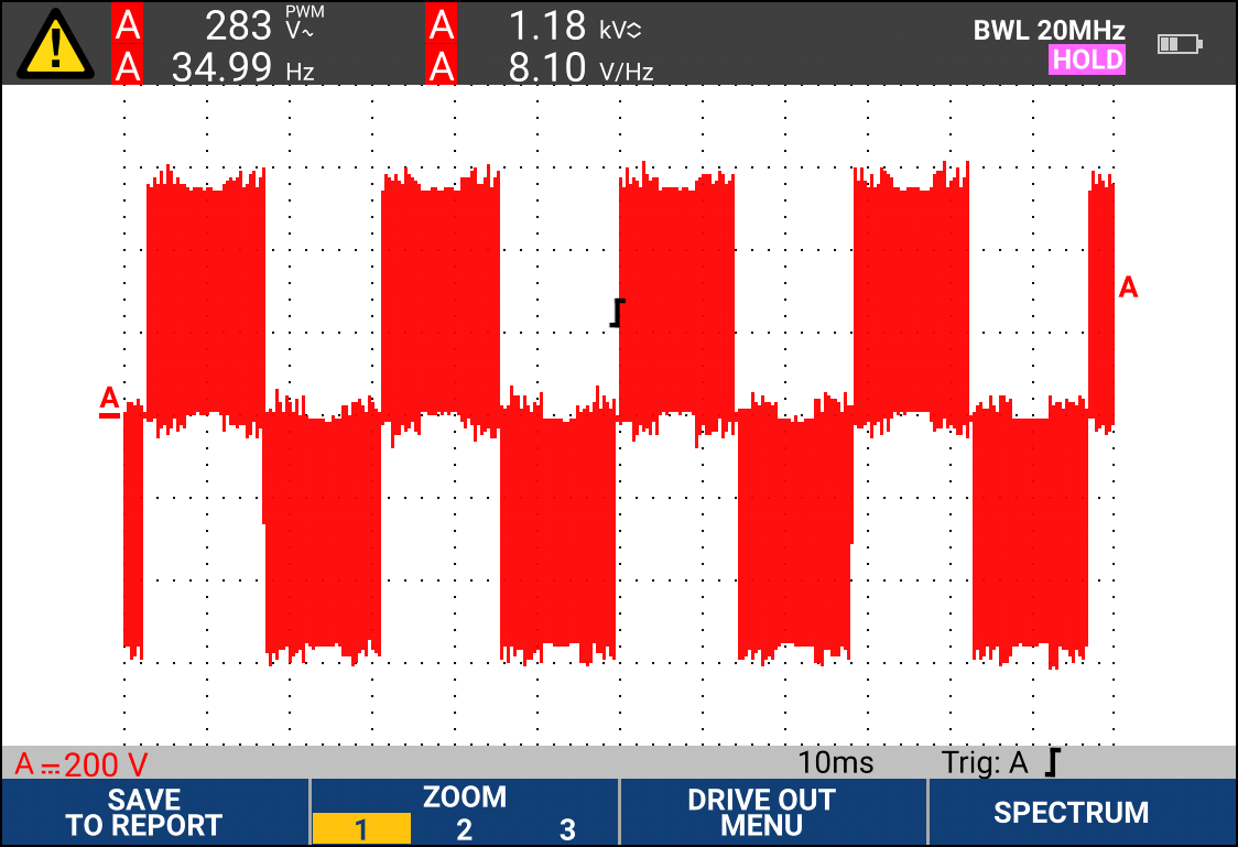 Drive output waveform with auto triggering