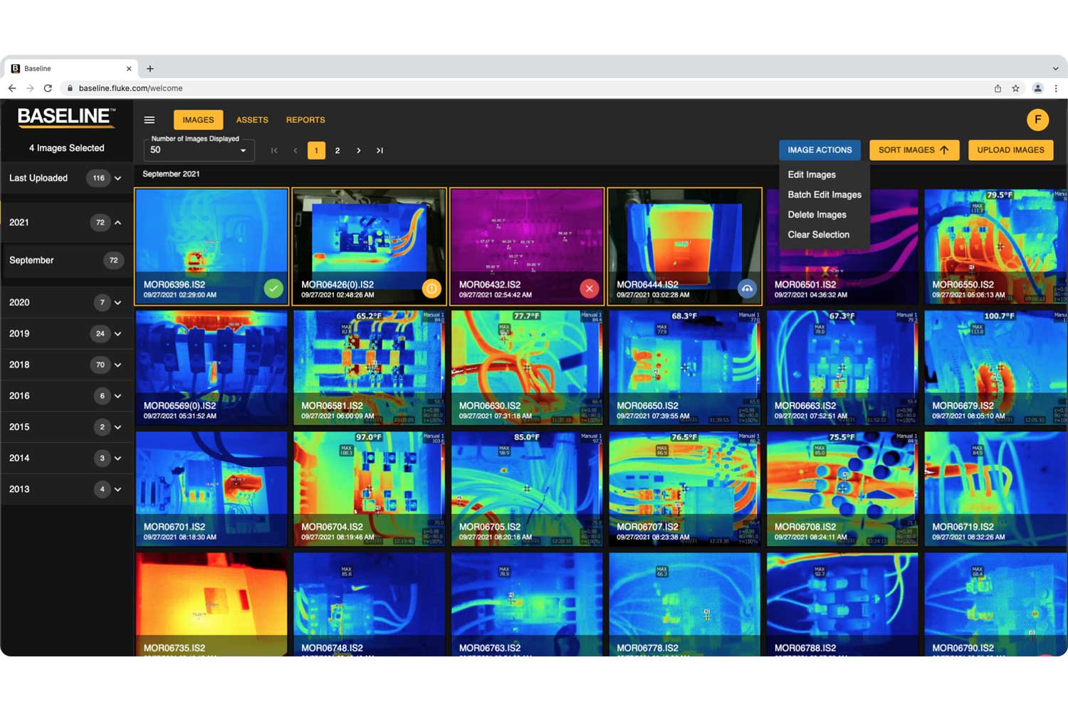Fluke Thermal Imaging Software with Baseline | Fluke