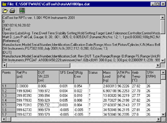 CalTool for RPTs Sample Run Windows