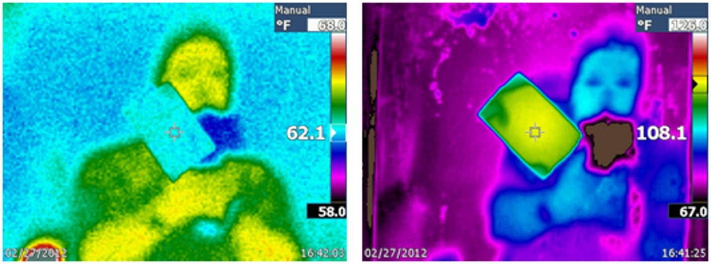 Increasing thermography accuracy on reflective surfaces using electrical tape