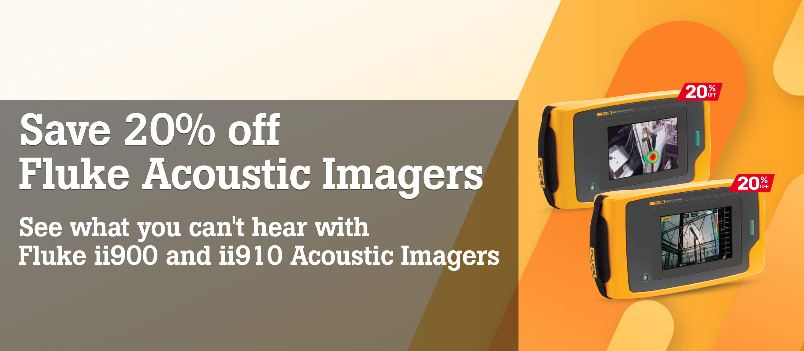 Save 20% off Fluke ii900 and ii910 Acoustic Imagers