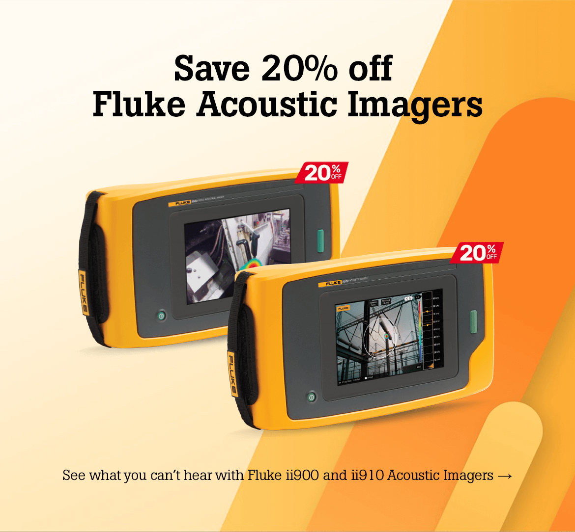 Save 20% off Fluke ii900 and ii910 Acoustic Imagers