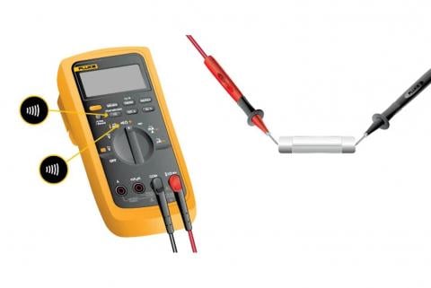 Steps for measuring continuity with a digital multimeter
