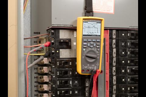 Automation cabinet contains power, control, and communication wiring