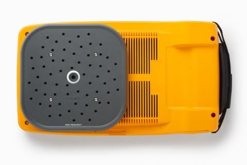 Acoustic imaging technology in the Fluke ii910 sees sound in even in noisy environments.
