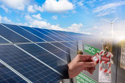 Lockout/tagout photovoltaic systems