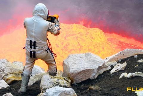 The Fluke TiX560 Infrared Camera displays thermal signatures at the Marum Volcano