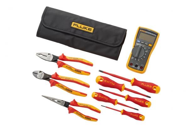 Fluke 117 Electrician's Multimeter plus insulated hand tools starter kit