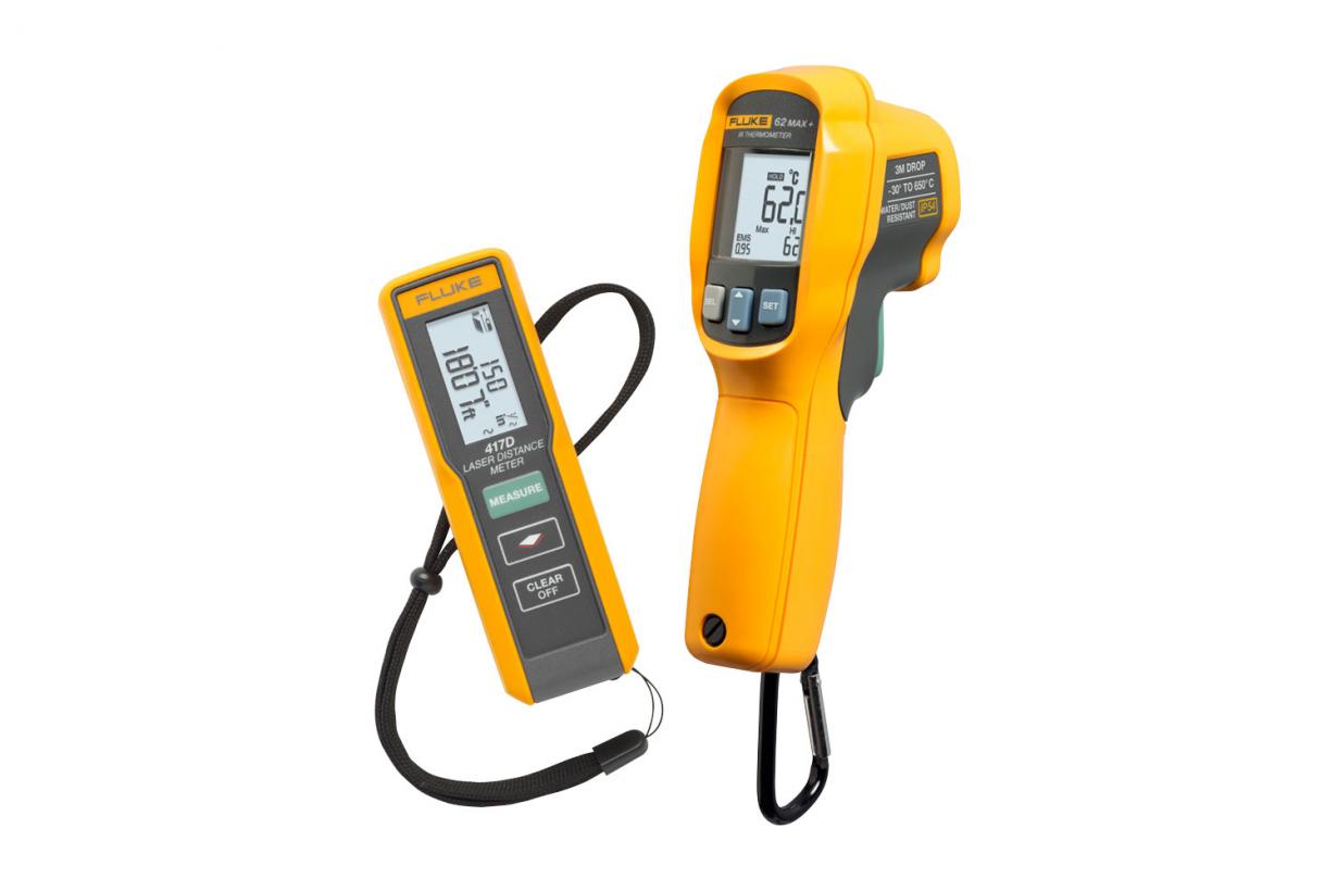 HVAC Combo Kit Fluke 417D Laser Meter / 62 MAX+ Infrared Thermometer
